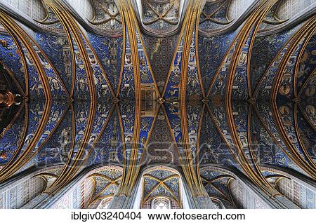 "Ceiling frescoes from the 16th century, Albi Cathedral, formally the Cathedral of Saint Cecilia, Cathedrale Sainte-Cecile d'Albi, historic center, Albi, Departement Tarn, Midi-Pyrenees, France, Europe" View Large Photo Image Picture - "Ceiling frescoes from the 16th century, Albi Cathedral, formally the Cathedral of Saint Cecilia, Cathedrale Sainte-Cecile d'Albi, historic center, Albi, Departement Tarn, Midi-Pyrenees, France, Europe". Fotosearch