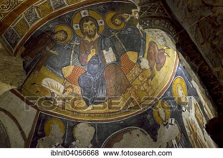 "Ceiling frescoes, Karanlik Kilise or the Dark Church, Goreme Open Air Museum, Nevsehir Province, Cappadocia, Turkey, Asia" View Large Photo Image Stock Photo - "Ceiling frescoes, Karanlik Kilise or the Dark Church, Goreme Open Air Museum, Nevsehir Province, Cappadocia, Turkey, Asia". Fotosearch