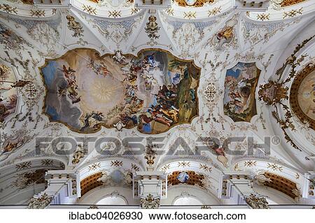 "Ceiling frescoes, Kloster Dietramszell Abbey, Dietramszell, Bavaria, Germany, Europe" View Large Photo Image Stock Image - "Ceiling frescoes, Kloster Dietramszell Abbey, Dietramszell, Bavaria, Germany, Europe". Fotosearch