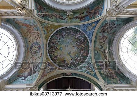 "Ceiling mural, New Colonnade, Nova kolonada, Marianske Lazne, Karlovy Vary Region, Bohemia, Czech Republic, Europe" View Large Photo Image Stock Photo - "Ceiling mural, New Colonnade, Nova kolonada, Marianske Lazne, Karlovy Vary Region, Bohemia, Czech Republic, Europe". Fotosearch