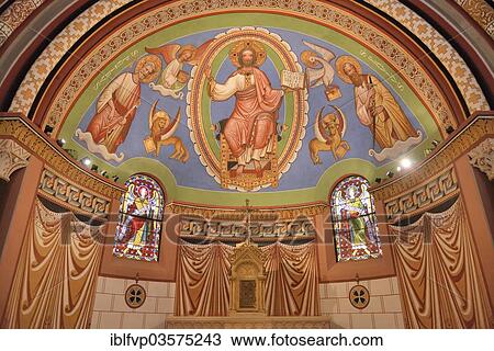 "Ceiling painting in the Chapel of St. Leo, Eguisheim, Departement Haut-Rhin, Alsace, France, Europe" View Large Photo Image Stock Image - "Ceiling painting in the Chapel of St. Leo, Eguisheim, Departement Haut-Rhin, Alsace, France, Europe". Fotosearch