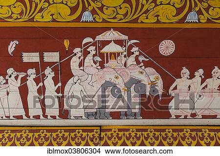 "Ceiling painting in the Temple of the Sacred Tooth Relic, Sri Dalada Maligawa, Buddhist temple, Kandy, Central Province, Sri Lanka, Asia" View Large Photo Image Picture - "Ceiling painting in the Temple of the Sacred Tooth Relic, Sri Dalada Maligawa, Buddhist temple, Kandy, Central Province, Sri Lanka, Asia". Fotosearch