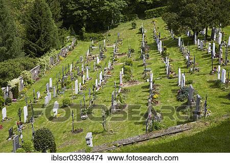 Picture - "Cemetery at the Poellauberg pilgrimage church, Poellauberg, Styria, Austria, Europe". Fotosearch