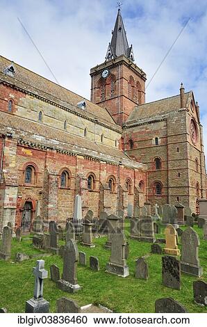"Cemetery in front of St. Magnus Cathedral, Kirkwall, Mainland, Orkney, Scotland, United Kingdom, Europe" View Large Photo Image Stock Image - "Cemetery in front of St. Magnus Cathedral, Kirkwall, Mainland, Orkney, Scotland, United Kingdom, Europe". Fotosearch