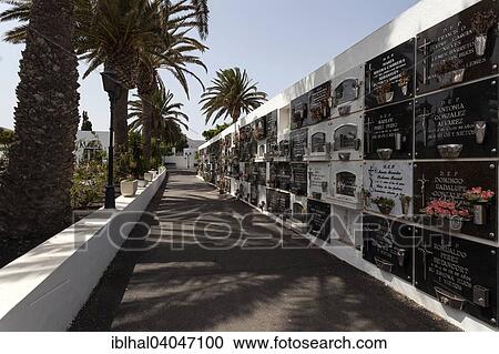 "Cemetery, urn graves, Haria, Lanzarote, Canary Islands, Spain, Europe" View Large Photo Image Stock Image - "Cemetery, urn graves, Haria, Lanzarote, Canary Islands, Spain, Europe". Fotosearch