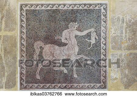 "Centaur holding a slain rabbit, floor mosaic made of pebbles, Chochlaki, Archaeological Museum, historic town centre, Rhodes, Island of Rhodes, Dodecanese, Greece, Europe" View Large Photo Image Stock Photograph - "Centaur holding a slain rabbit, floor mosaic made of pebbles, Chochlaki, Archaeological Museum, historic town centre, Rhodes, Island of Rhodes, Dodecanese, Greece, Europe". Fotosearch