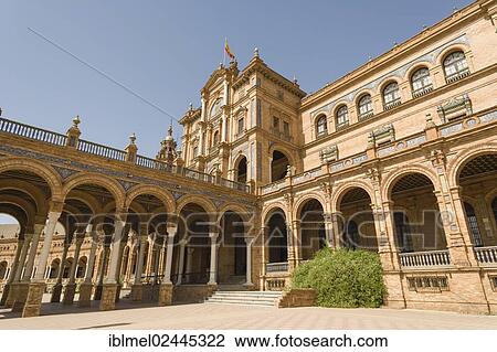 "Central building, The Plaza de Espana, Spain Square, The Maria Luisa Park, Parque de Maria Luisa, Seville, Sevilla, Andalusia, Spain, Europe" View Large Photo Image Stock Image - "Central building, The Plaza de Espana, Spain Square, The Maria Luisa Park, Parque de Maria Luisa, Seville, Sevilla, Andalusia, Spain, Europe". Fotosearch