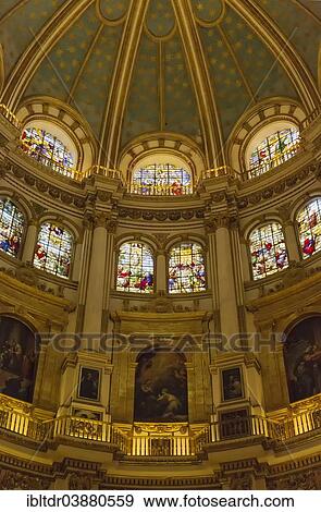 "Central dome of the Cathedral in Granada, Granada province, Andalusia, Spain, Europe" View Large Photo Image Stock Photo - "Central dome of the Cathedral in Granada, Granada province, Andalusia, Spain, Europe". Fotosearch