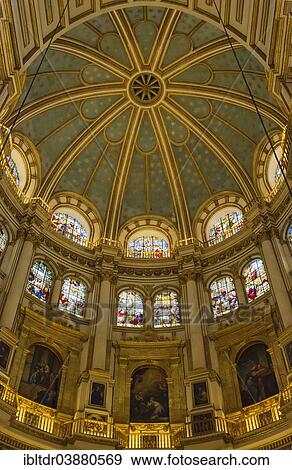 "Central dome of the Cathedral in Granada, Granada province, Andalusia, Spain, Europe" View Large Photo Image Stock Photo - "Central dome of the Cathedral in Granada, Granada province, Andalusia, Spain, Europe". Fotosearch