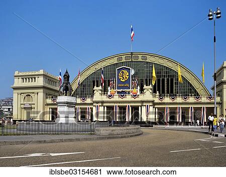 Stock Image - "Central Railway Station, Hua Lamphong, Chinatown, Bangkok, Central Thailand, Thailand, Asia". Fotosearch