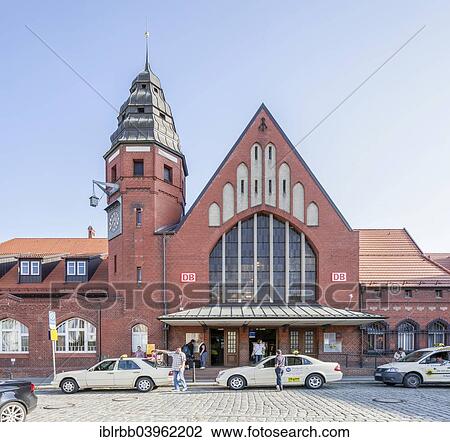 Stock Image - "Central station, Stralsund, Mecklenburg-Western Pomerania, Germany, Europe". Fotosearch