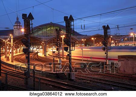 Stock Image - "Central train station, Cologne, North Rhine-Westphalia, Germany, Europe". Fotosearch