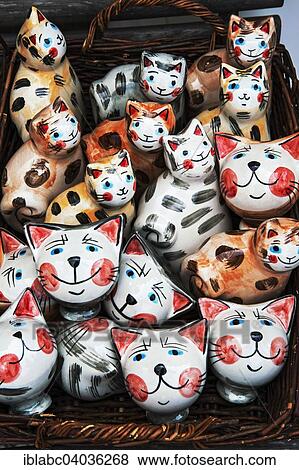 "Ceramic cats, Auer Dult, Munich, Upper Bavaria, Bavaria, Germany, Europe" View Large Photo Image Stock Photo - "Ceramic cats, Auer Dult, Munich, Upper Bavaria, Bavaria, Germany, Europe". Fotosearch