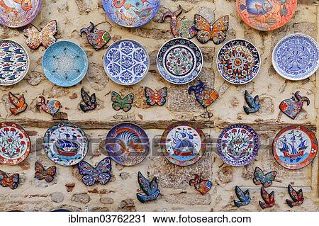 "Ceramic plates as souvenirs, Kaleici, Antalya, Antalya Province, Turkey, Asia" View Large Photo Image Stock Image - "Ceramic plates as souvenirs, Kaleici, Antalya, Antalya Province, Turkey, Asia". Fotosearch