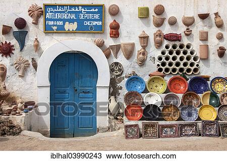 "Ceramics shop, pottery goods, Guellala, Djerba, Tunisia, Africa" View Large Photo Image Stock Image - "Ceramics shop, pottery goods, Guellala, Djerba, Tunisia, Africa". Fotosearch