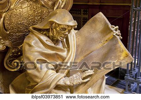Stock Image - "Ceremonial coffin in the Hohenzollern crypt in the Berlin Cathedral, Berlin, Germany, Europe". Fotosearch