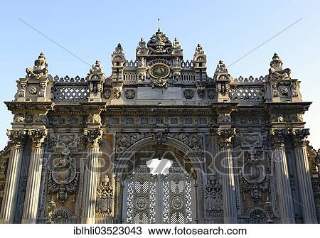 "Ceremonial gate to Dolmabahce Palace, Dolmabahce Sarayi, Besiktas, Istanbul, European side, Istanbul Province, Turkey, European side, Europe" View Large Photo Image Stock Image - "Ceremonial gate to Dolmabahce Palace, Dolmabahce Sarayi, Besiktas, Istanbul, European side, Istanbul Province, Turkey, European side, Europe". Fotosearch