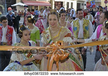 "Ceremonial opening of the Falla House by the Falla group """"La Font"""" during the Las Fallas Spring Festival, Pego, Province of Alicante, Spain, Europe" View Large Photo Image Stock Image - "Ceremonial opening of the Falla House by the Falla group """"La Font"""" during the Las Fallas Spring Festival, Pego, Province of Alicante, Spain, Europe". Fotosearch