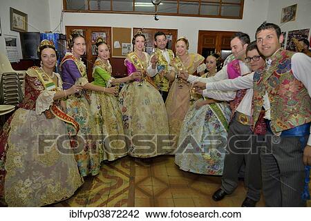 "Ceremonial opening of the Falla House by the Falla group """"La Font"""" during the Las Fallas Spring Festival, Pego, Province of Alicante, Spain, Europe" View Large Photo Image Stock Image - "Ceremonial opening of the Falla House by the Falla group """"La Font"""" during the Las Fallas Spring Festival, Pego, Province of Alicante, Spain, Europe". Fotosearch