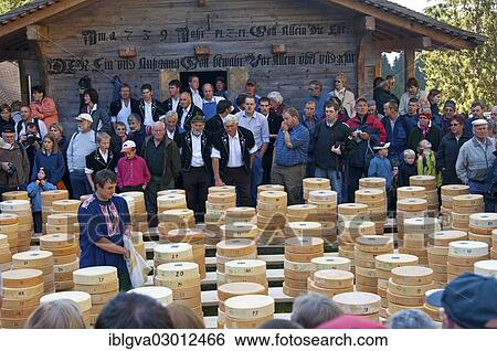 "Chaesteilet in Justistal, stacks of round wheels of Swiss cheese in front of a storage house waiting for distribution to farmers, Justistal, Beatenberg, Canton of Bern, Switzerland, Europe" View Large Photo Image Stock Photograph - "Chaesteilet in Justistal, stacks of round wheels of Swiss cheese in front of a storage house waiting for distribution to farmers, Justistal, Beatenberg, Canton of Bern, Switzerland, Europe". Fotosearch