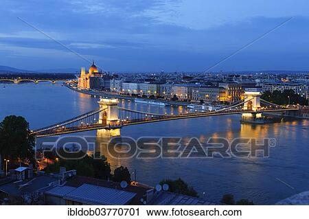 "Chain Bridge over the Danube, Parliament, Budapest, Hungary, Europe" View Large Photo Image Stock Image - "Chain Bridge over the Danube, Parliament, Budapest, Hungary, Europe". Fotosearch
