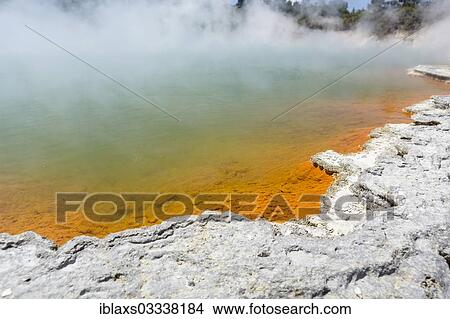 "Champagne Pool, hot spring, Waiotapu, Bay of Plenty Region, New Zealand, Oceania" View Large Photo Image Picture - "Champagne Pool, hot spring, Waiotapu, Bay of Plenty Region, New Zealand, Oceania". Fotosearch