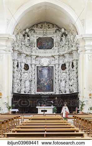 "Chancel and apse with the main altar by Giuseppe Cino, 1696, Jesuit Church, Chiesa del Gesu o della Madonna del Buon Consiglio, Baroque of Lecce, also Baroque of Salento, Lecce, Apulia, Italy, Europe" View Large Photo Image Stock Image - "Chancel and apse with the main altar by Giuseppe Cino, 1696, Jesuit Church, Chiesa del Gesu o della Madonna del Buon Consiglio, Baroque of Lecce, also Baroque of Salento, Lecce, Apulia, Italy, Europe". Fotosearch