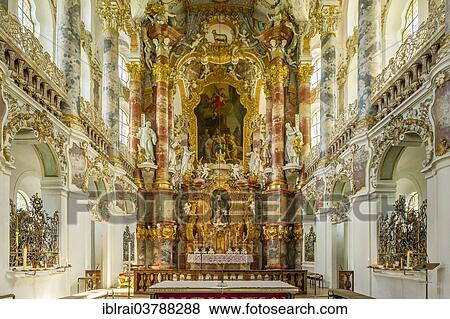 "Chancel choir and high altar, Wieskirche, Steingaden, Pfaffenwinkel, Upper Bavaria, Bavaria, Germany, Europe" View Large Photo Image Stock Photo - "Chancel choir and high altar, Wieskirche, Steingaden, Pfaffenwinkel, Upper Bavaria, Bavaria, Germany, Europe". Fotosearch