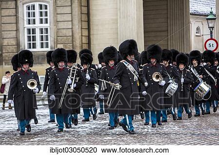 "Changing of the guard, royal bodyguards, ceremony outside the Amalienborg royal palace, Copenhagen, Capital Region of Denmark, Denmark, Europe" View Large Photo Image Stock Image - "Changing of the guard, royal bodyguards, ceremony outside the Amalienborg royal palace, Copenhagen, Capital Region of Denmark, Denmark, Europe". Fotosearch