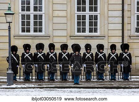 "Changing of the guard, royal bodyguards, ceremony outside the Amalienborg royal palace, Copenhagen, Capital Region of Denmark, Denmark, Europe" View Large Photo Image Stock Photo - "Changing of the guard, royal bodyguards, ceremony outside the Amalienborg royal palace, Copenhagen, Capital Region of Denmark, Denmark, Europe". Fotosearch