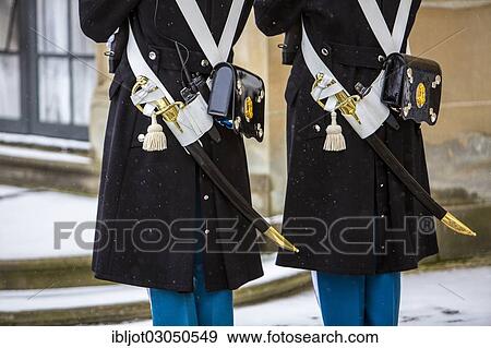 "Changing of the guard, royal bodyguards, ceremony outside Amalienborg royal palace, Copenhagen, Capital Region of Denmark, Denmark, Europe" View Large Photo Image Stock Photo - "Changing of the guard, royal bodyguards, ceremony outside Amalienborg royal palace, Copenhagen, Capital Region of Denmark, Denmark, Europe". Fotosearch