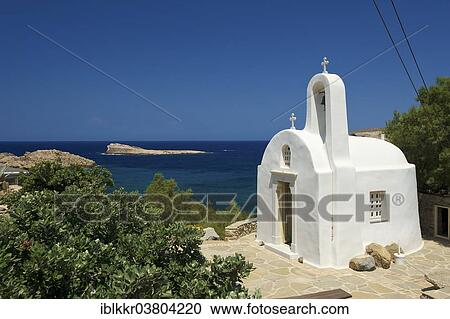 Stock Image - "Chapel, Agios Sostis, Mykonos, Cyclades, Greece, Europe". Fotosearch