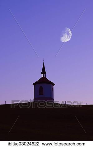 Stock Image - "Chapel at Lake Hegratsrieder, Allgau, Fussen, Ostallgau, Allgau, Schwabia, Bavaria, Germany, Europe". Fotosearch