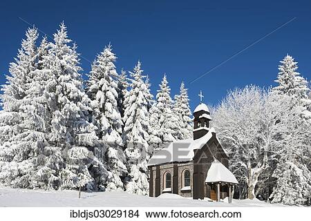 "Chapel at Mt Schauinsland and snow-covered trees, Freiburg, Schwarzwald, Baden-Wurttemberg, Germany, Europe" View Large Photo Image Picture - "Chapel at Mt Schauinsland and snow-covered trees, Freiburg, Schwarzwald, Baden-Wurttemberg, Germany, Europe". Fotosearch