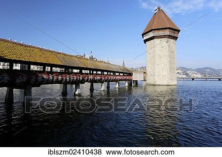 "Chapel Bridge, landmark of Lucerne, Canton of Lucerne, Switzerland, Europe" View Large Photo Image Stock Photo - "Chapel Bridge, landmark of Lucerne, Canton of Lucerne, Switzerland, Europe". Fotosearch