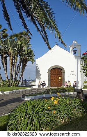 "Chapel by the sea in Puerto de la Cruz, Tenerife, Canary Islands, Spain, Europe" View Large Photo Image Stock Photo - "Chapel by the sea in Puerto de la Cruz, Tenerife, Canary Islands, Spain, Europe". Fotosearch