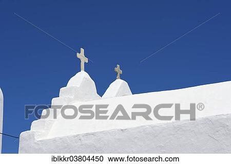 Stock Image - "Chapel in Mykonos Town, Mykonos, Cyclades, Greece, Europe". Fotosearch