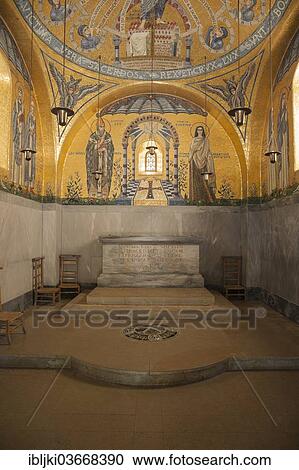 Stock Image - "Chapel of Tears, Mont Sainte-Odile Abbey, Ottrott, Departement Bas-Rhin, Alsace, France, Europe". Fotosearch