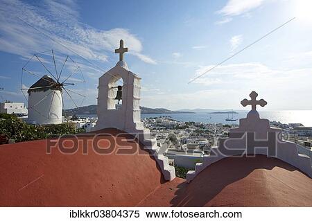 "Chapel overlooking Mykonos Town, Mykonos, Cyclades, Greece, Europe" View Large Photo Image Stock Photography - "Chapel overlooking Mykonos Town, Mykonos, Cyclades, Greece, Europe". Fotosearch
