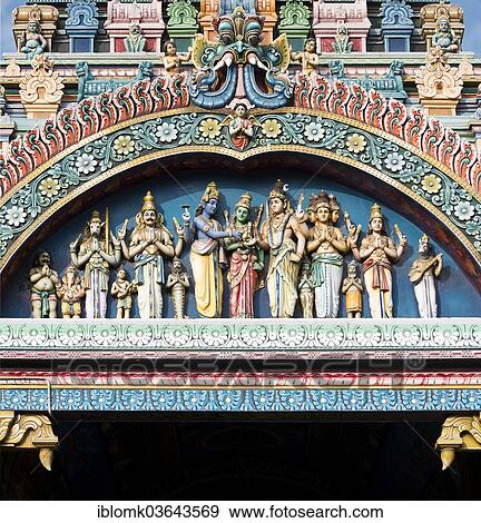 "Characters from the epic Ramayana on the Gopuram or Gopura temple gateway, Meenakshi Amman Temple or Sri Meenakshi Sundareswarar Temple, Madurai, Tamil Nadu, India, Asia" View Large Photo Image Stock Photo - "Characters from the epic Ramayana on the Gopuram or Gopura temple gateway, Meenakshi Amman Temple or Sri Meenakshi Sundareswarar Temple, Madurai, Tamil Nadu, India, Asia". Fotosearch