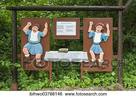 "Characters from """"The Story of the Soup-Kaspar"""", from the """"Struwwelpeter"""" children's book by Heinrich Hoffmann, carved in wood by Guenther Gerke, Struwwelpeter Park, Tabarz, Thuringia, Germany, Europe" View Large Photo Image Stock Photograph - "Characters from """"The Story of the Soup-Kaspar"""", from the """"Struwwelpeter"""" children's book by Heinrich Hoffmann, carved in wood by Guenther Gerke, Struwwelpeter Park, Tabarz, Thuringia, Germany, Europe". Fotosearch
