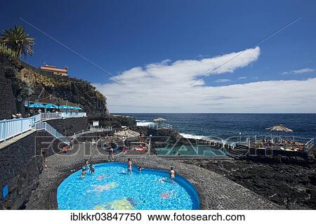 "Charco Azul, natural swimming pool, San Andres, La Palma, Canary Islands, Spain, Europe" View Large Photo Image Stock Image - "Charco Azul, natural swimming pool, San Andres, La Palma, Canary Islands, Spain, Europe". Fotosearch