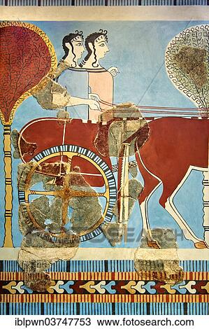 "Chariot, Mycenaean fresco from Tiryns, 14th - 13th century B. C., National Archaeological Museum, Athens, Greece, Europe" View Large Photo Image Stock Image - "Chariot, Mycenaean fresco from Tiryns, 14th - 13th century B. C., National Archaeological Museum, Athens, Greece, Europe". Fotosearch