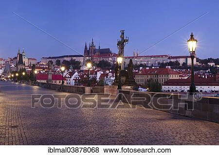 "Charles Bridge and Mala Strana, Lesser Town, with the Hradcany, Castle District and St. Vitus Cathedral, Prague, Bohemia, Czech Republic, Europe" View Large Photo Image Stock Photo - "Charles Bridge and Mala Strana, Lesser Town, with the Hradcany, Castle District and St. Vitus Cathedral, Prague, Bohemia, Czech Republic, Europe". Fotosearch