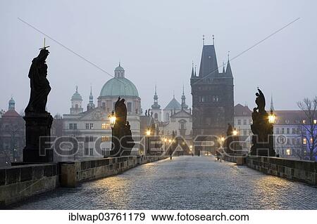 Stock Photo - "Charles Bridge, Prague, Czech Republic, Europe". Fotosearch