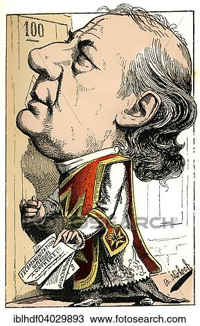 Stock Image - "Charles Jean Marie Loyson or Pere Hyacinthe, famous French preacher and theologian, political caricature, 1882, by Alphonse Hector Colomb pseudonym B. Moloch, a French caricaturist". Fotosearch