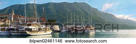 "Charter cruise boats in the harbour of Korcula town, Croatia, Europe" View Large Photo Image Stock Photograph - "Charter cruise boats in the harbour of Korcula town, Croatia, Europe". Fotosearch