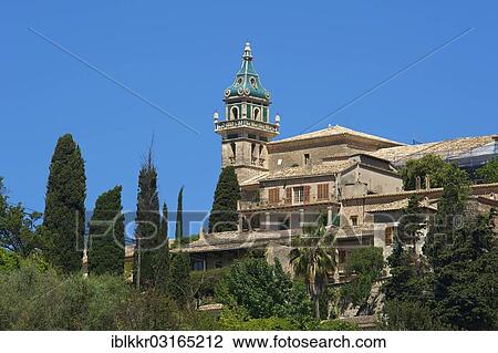 "Charterhouse or Royal Carthusian Monastery of Valldemossa, Valldemossa, Majorca, Balearic Islands, Spain, Europe" View Large Photo Image Stock Image - "Charterhouse or Royal Carthusian Monastery of Valldemossa, Valldemossa, Majorca, Balearic Islands, Spain, Europe". Fotosearch