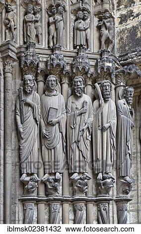 "Chartres Cathedral, mid-south portal, right jamb with James the Elder, 3rd from left, Ile de France region, department of Eure-et-Loir, France, Europe" View Large Photo Image Stock Image - "Chartres Cathedral, mid-south portal, right jamb with James the Elder, 3rd from left, Ile de France region, department of Eure-et-Loir, France, Europe". Fotosearch