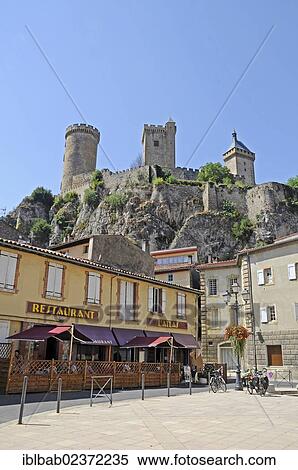 "Chateau Comtal castle, Place Pyrene square, Foix, Midi-Pyrenees, Pyrenees, departement of Ariege, France, Europe, PublicGround, Europe" View Large Photo Image Stock Photography - "Chateau Comtal castle, Place Pyrene square, Foix, Midi-Pyrenees, Pyrenees, departement of Ariege, France, Europe, PublicGround, Europe". Fotosearch
